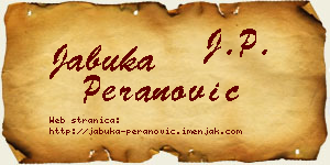 Jabuka Peranović vizit kartica